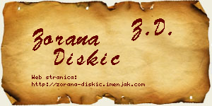 Zorana Diskić vizit kartica